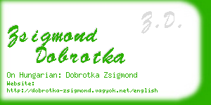 zsigmond dobrotka business card